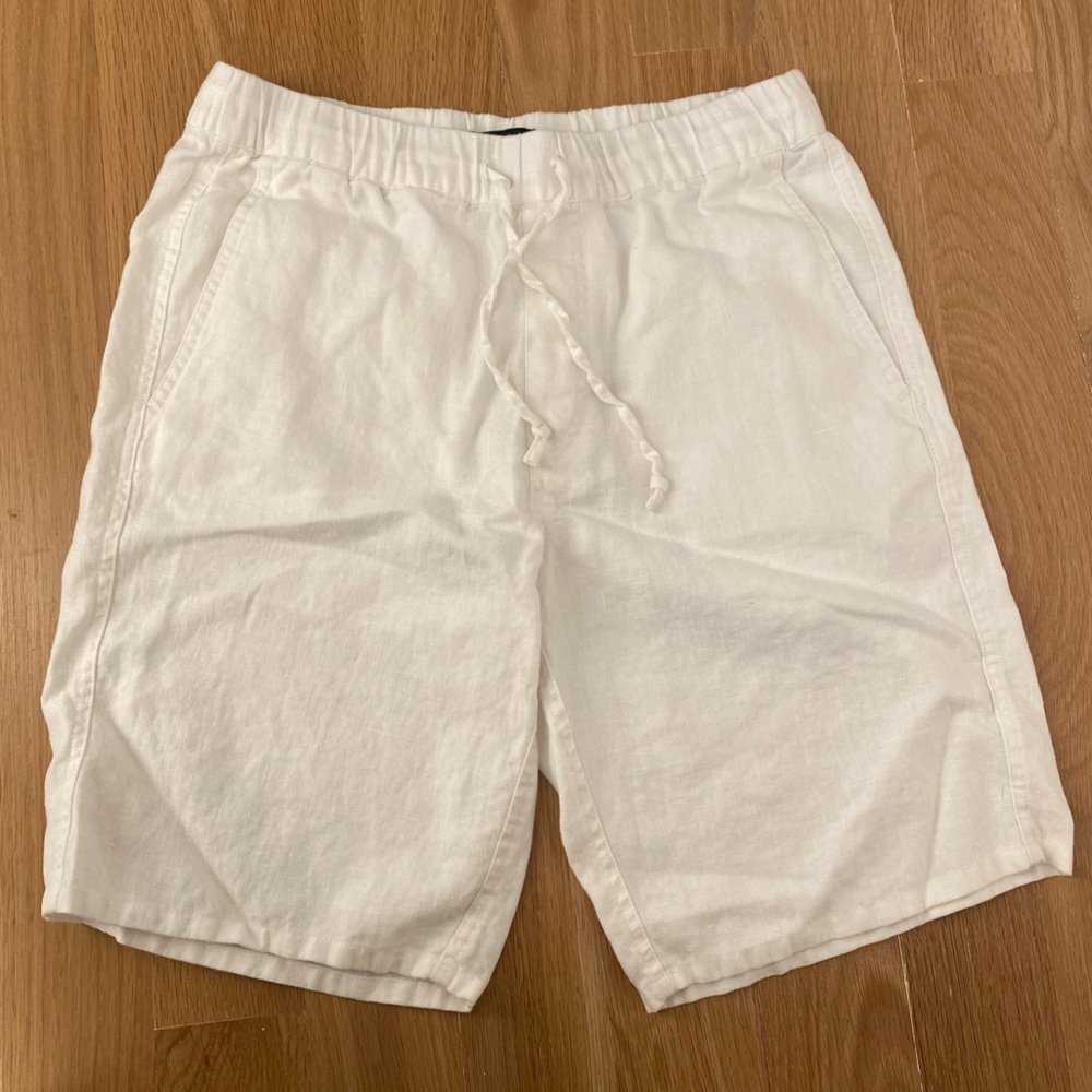 Men’s Saks Fifth Ave Linen Shorts - White